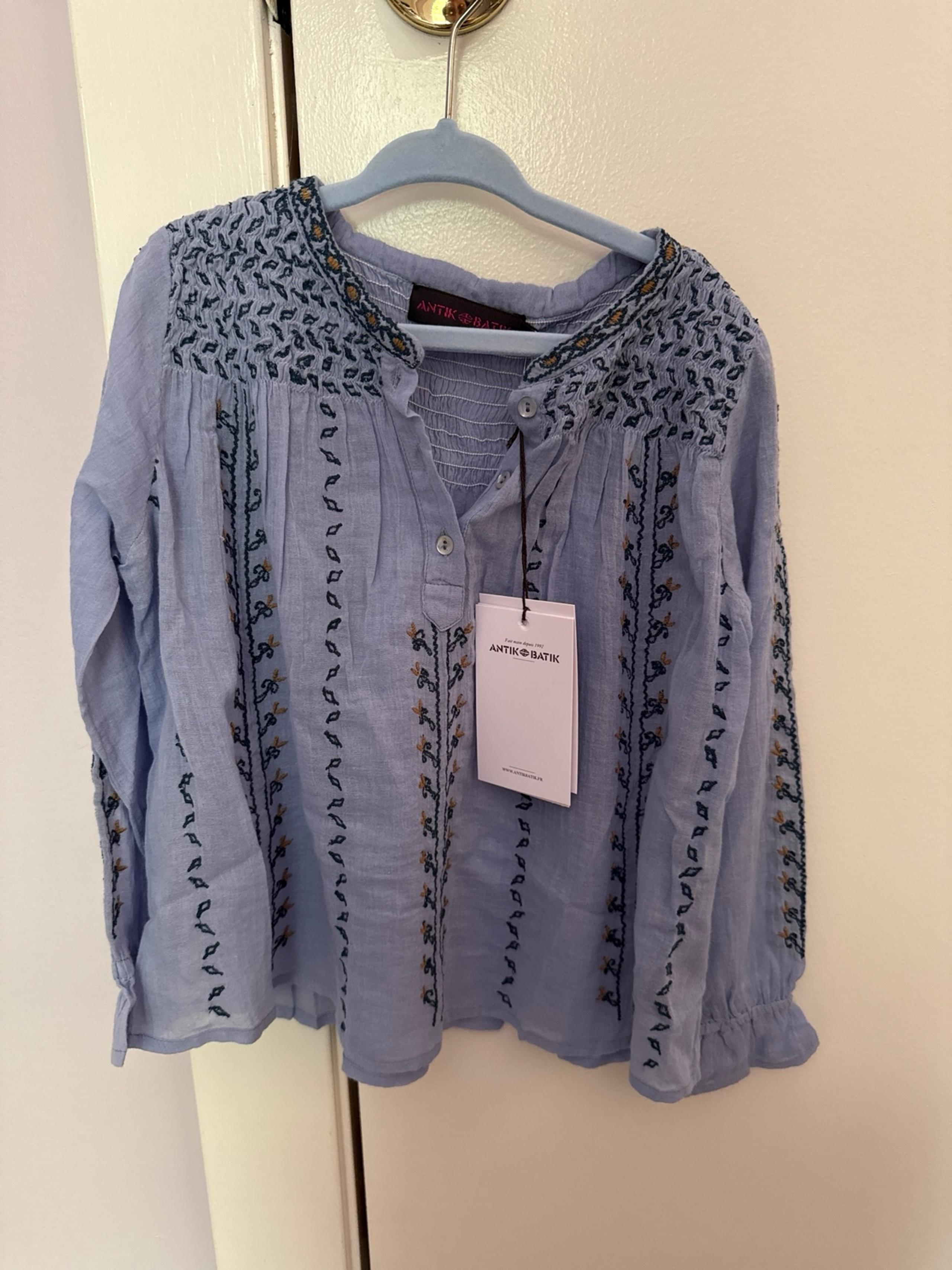 NWT Anton Batik girls blouse size 6