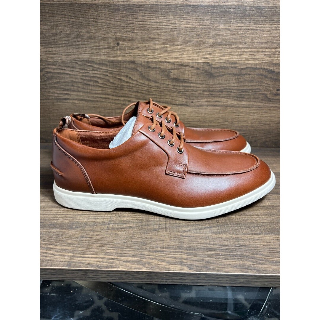 Calvin Klein Men's Todd Oxfords Leather Lace Up Tan Brown 7M New