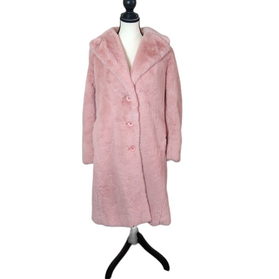 Alice + Olivia Faux Fur Long Dress Coat