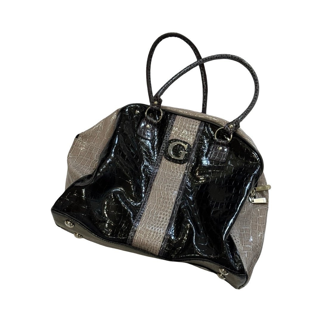 Guess snake skin type print - patent leather/glossy - extra large tote bag