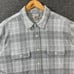 Faherty The Legend Sweater Men 2XL Gray Plaid Flannel Shacket Shirt Soft Layer
