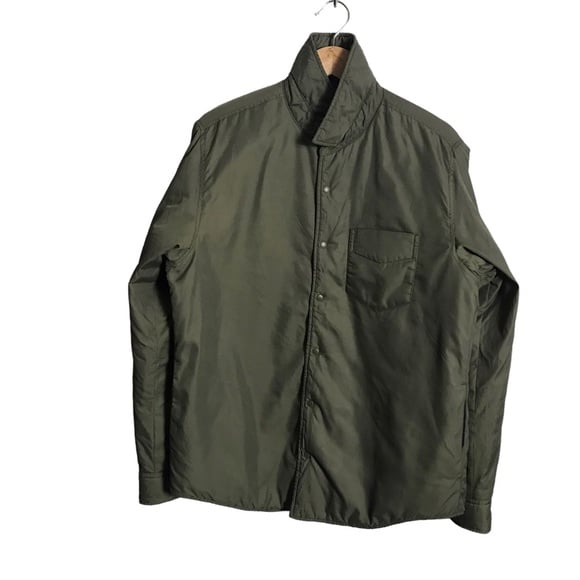 Outerknown Medium Mens Green Nylon Snap Closure Jacket Sustainable