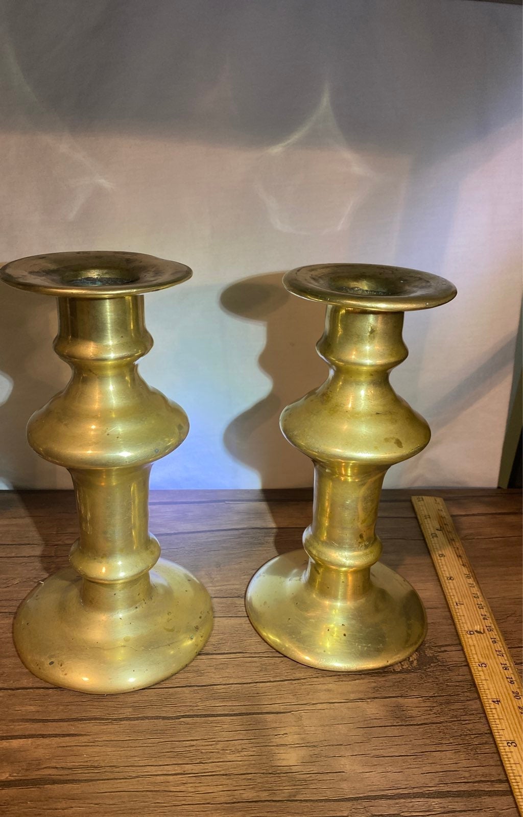 Large Brass Candle Holders