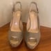 Clearance Christian Louboutin Woven Linen Slingback EU36