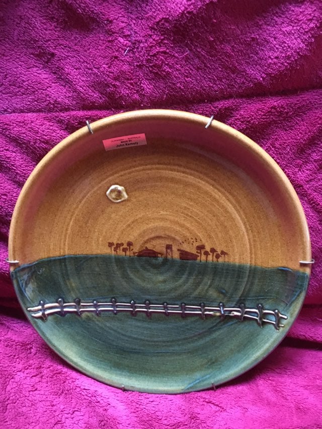 John Kemety pottery charger plate