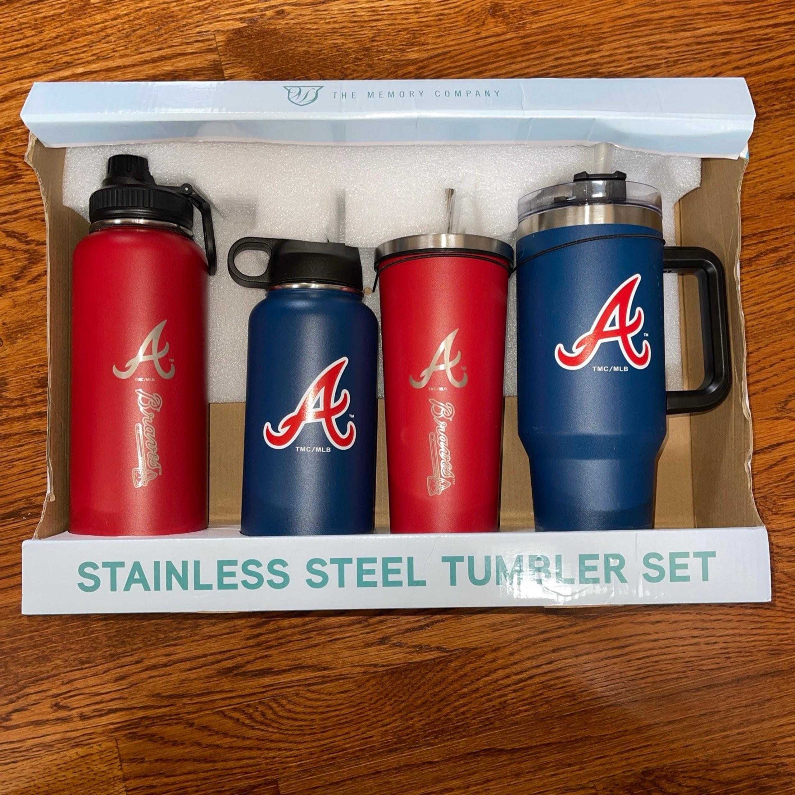 Atlanta Braves Stainless Steel Set of 4 Tumblers