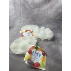 Vintage Jello Jigglers Easter Egg Mold Shots Shooters White Clear Smooth (3) New