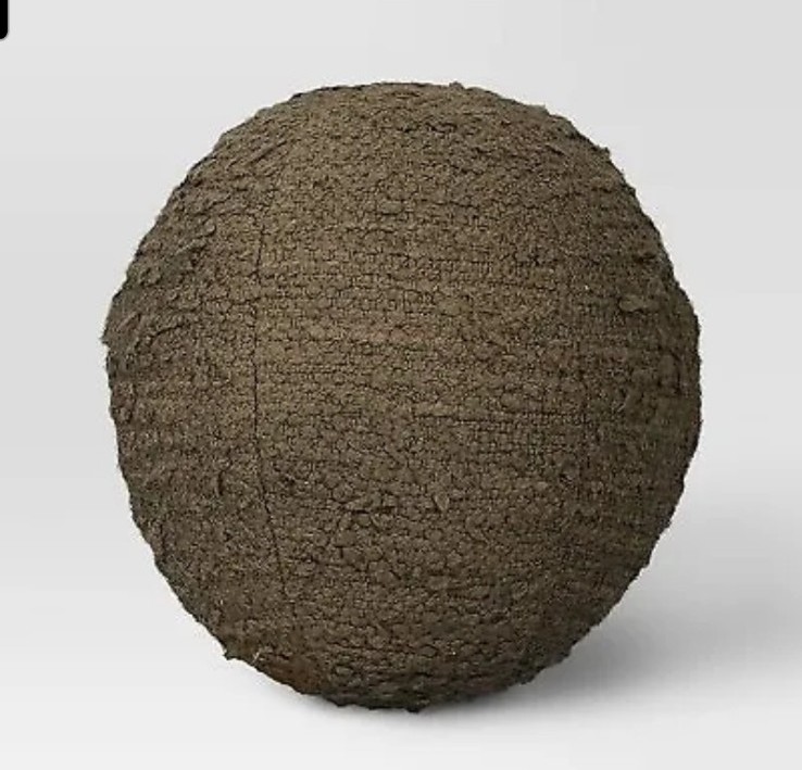 Boucle Sphere Throw Pillow green - Threshold 11 Inch Round Throw Pillow New! (2)