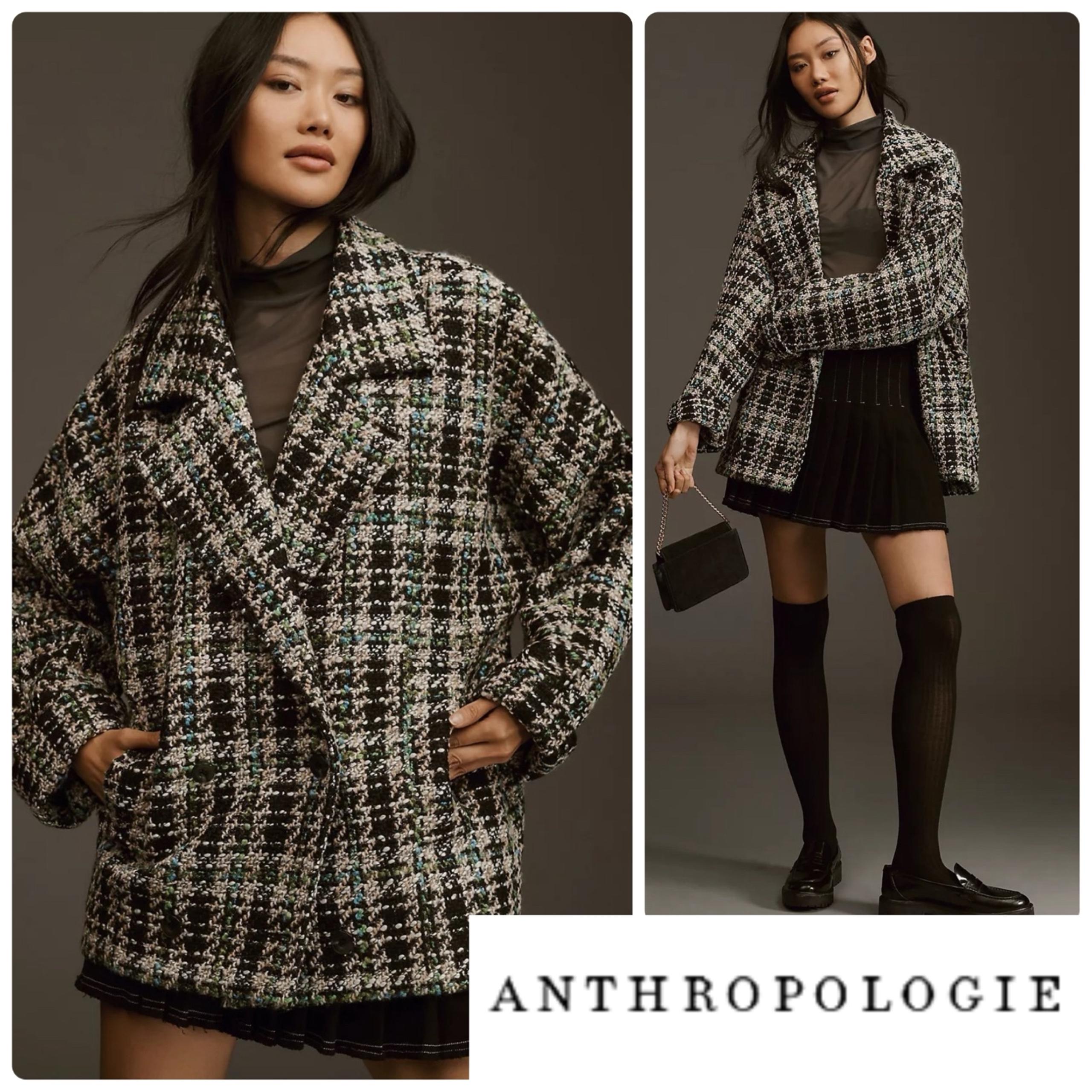 NWOT Anthropologie Tweed Coat