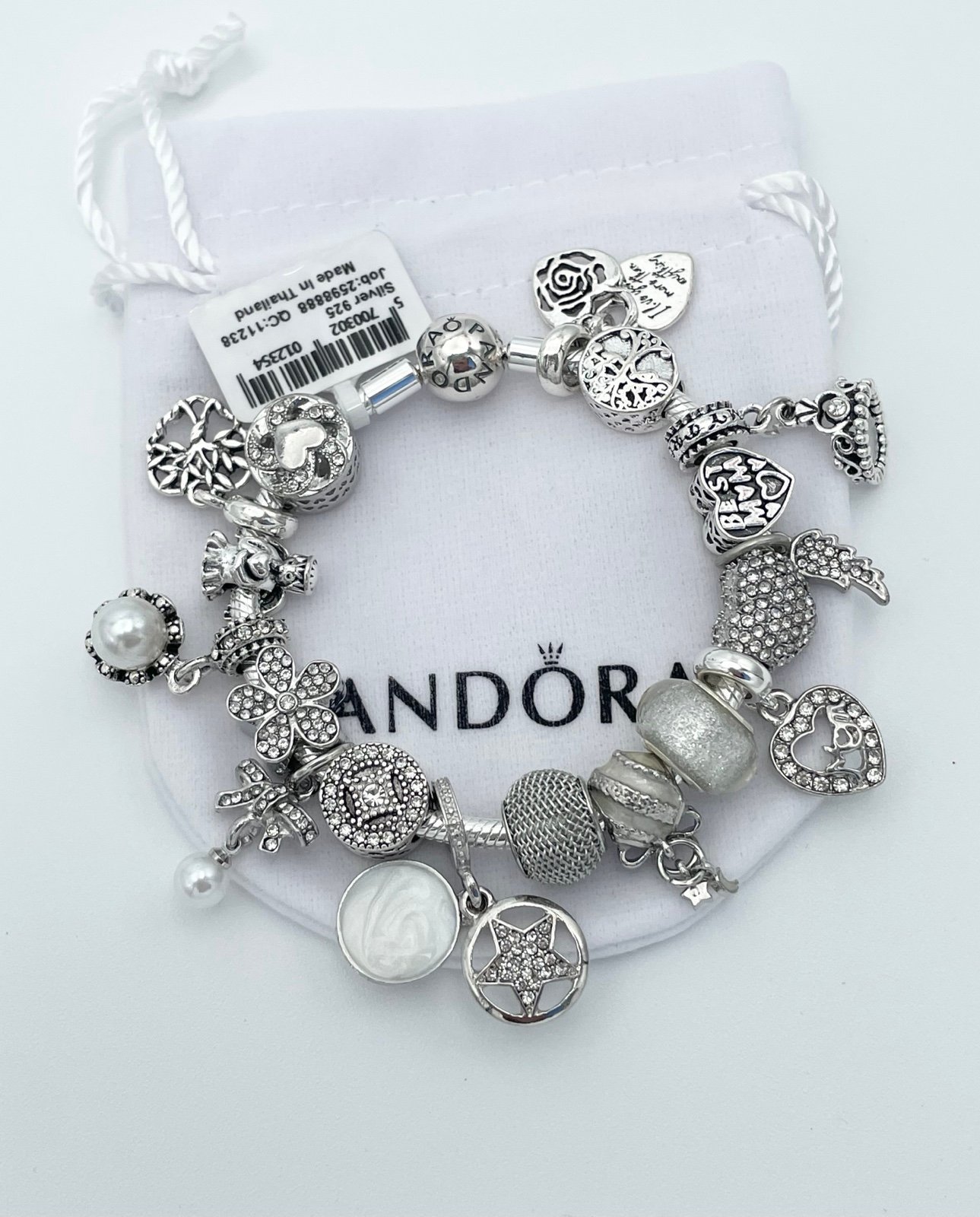 Pandora Bracelet with Mom Themed Charms