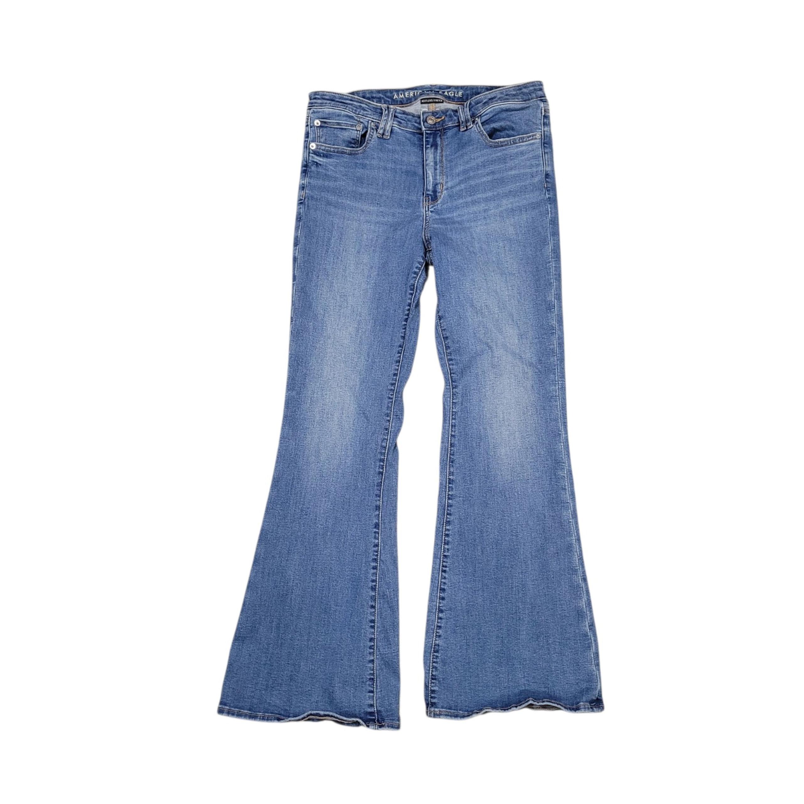 American Eagle Outfitters Low Rise Flare Jeans Size 12 Regular Flawed