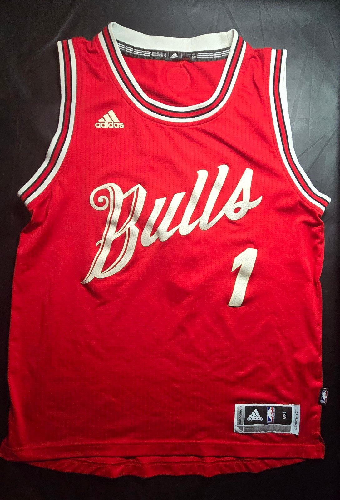 Authentic Derrick Rose #1 Chicago Bulls Jersey 2015 Christmas adidas Rare Small