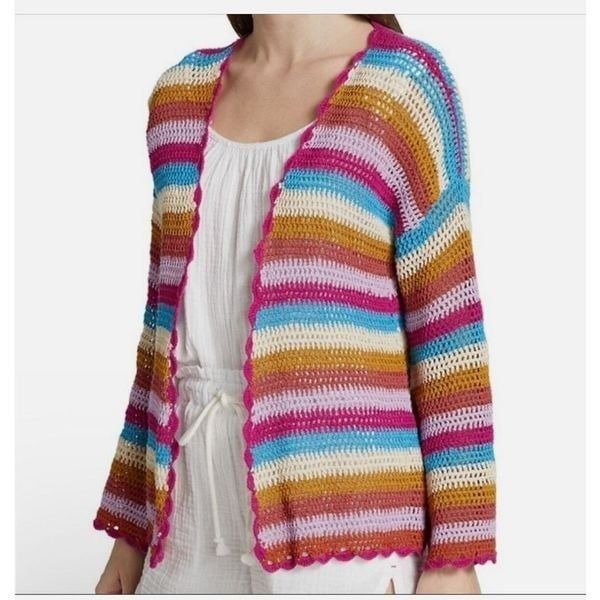 Xirena Carsyn Crocheted Open Cardigan XL NWT