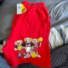 Red teddy bear china town market shorts men