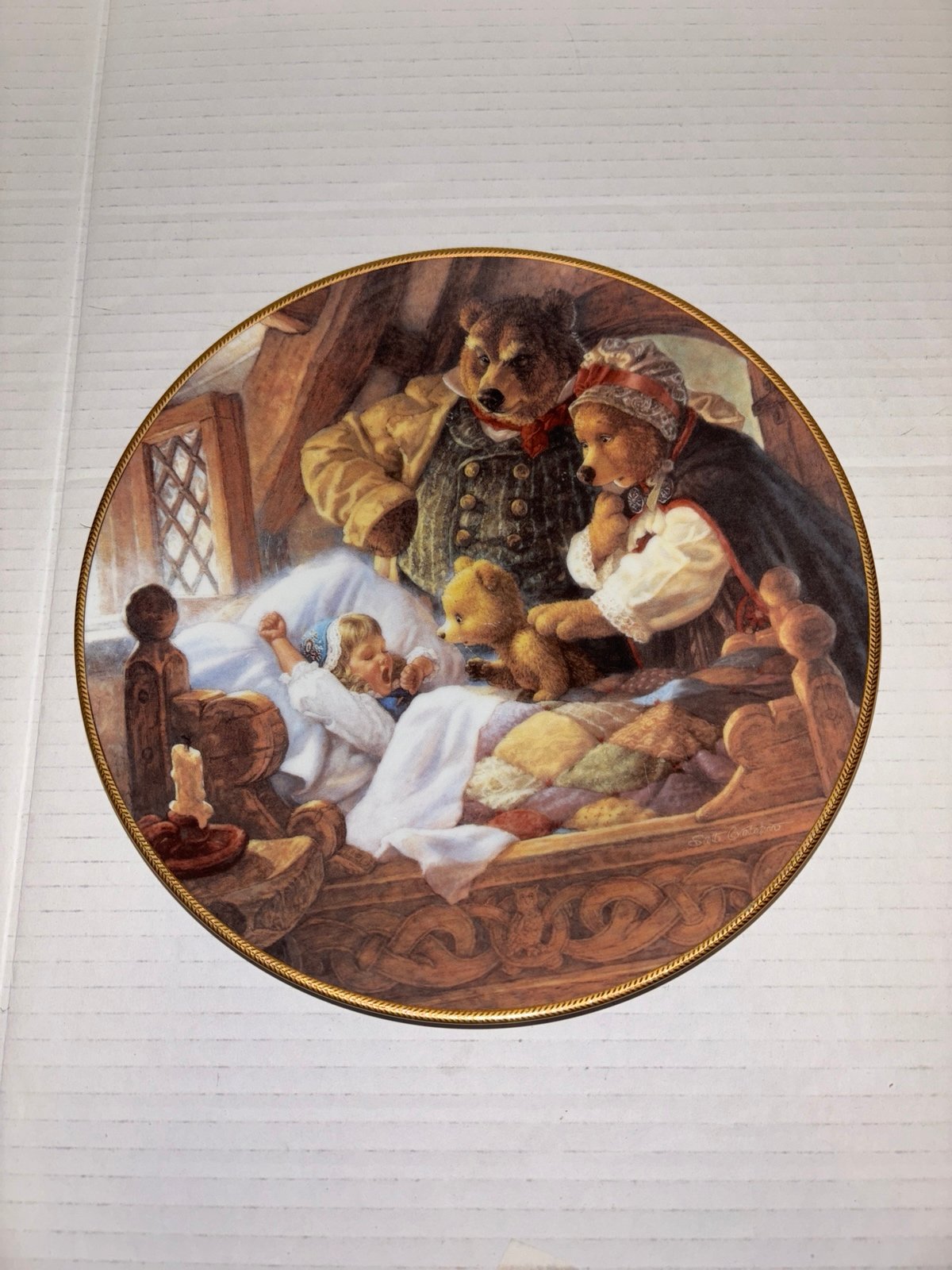 Knowles “Goldilocks and The Three Bears” Limited Edition Plate Classic Fairytale