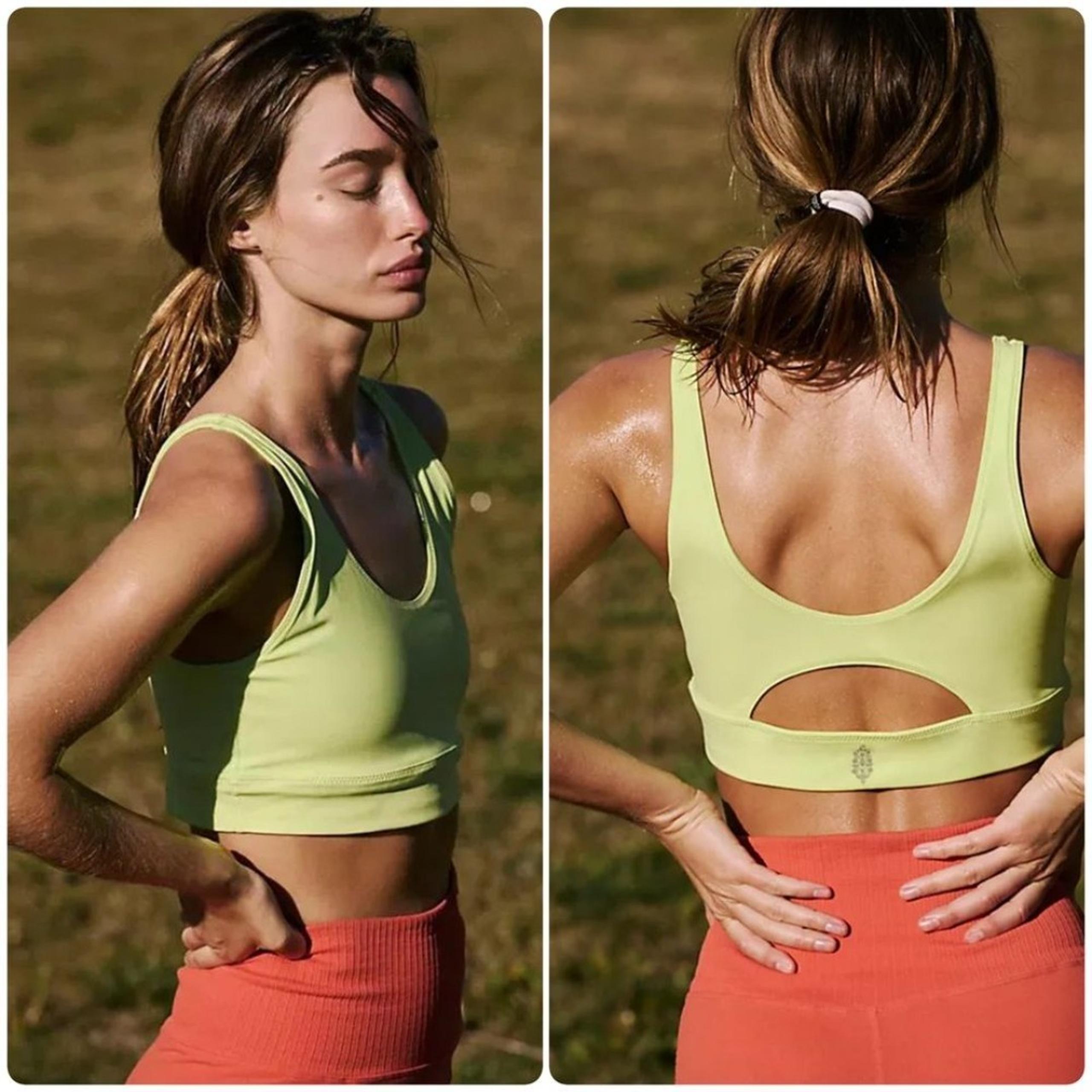 Free People Movement Sports Bra Womens Extra Small Can’t Lose in Limeaid Green