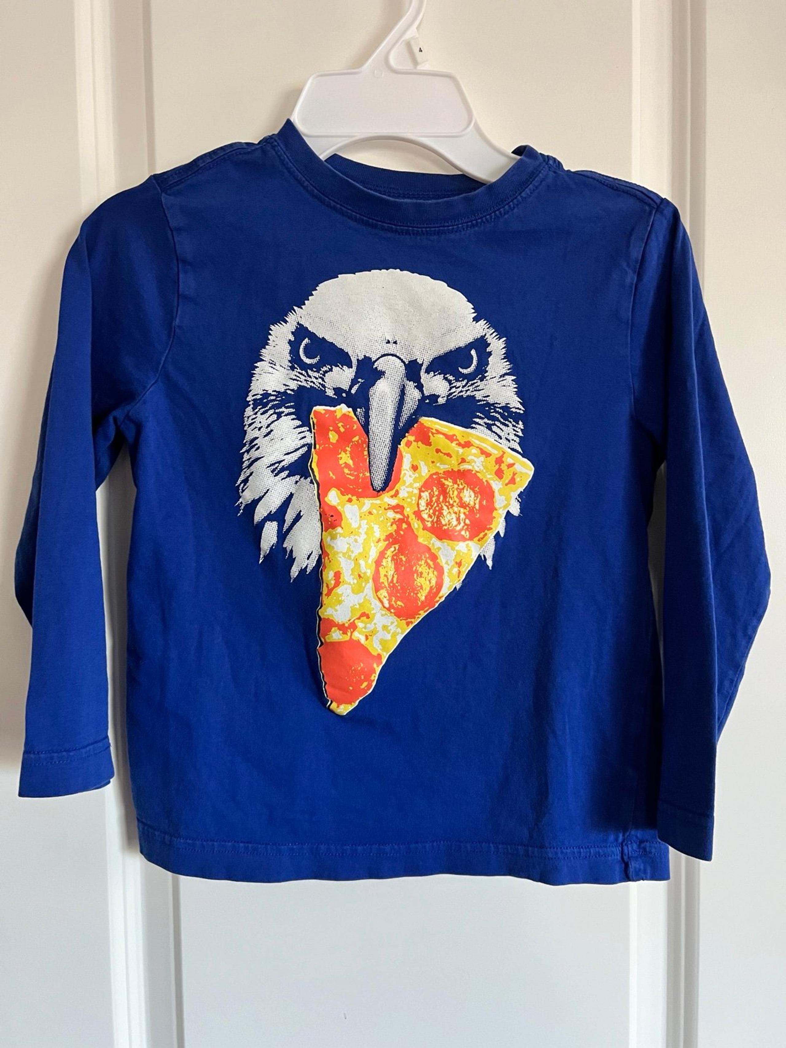 Crazy 8 boys eagle eating pizza shirt in Small