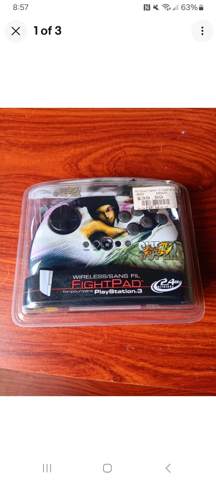 Mad Catz Street Fighter IV Fightpad Juri PS3 Wireless USB With Dongle Sealed