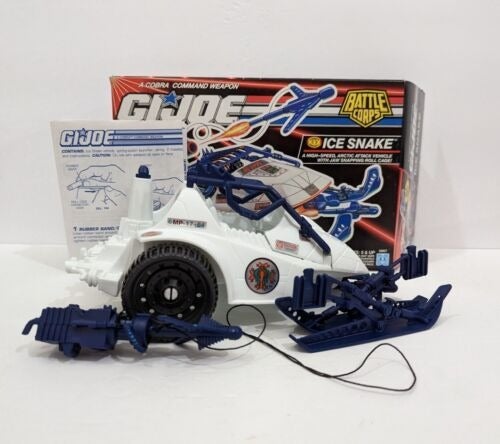 G.I. Joe Battle Corp Ice Snake Vintage Toy Vehicle 1992 Collectible W/ Box