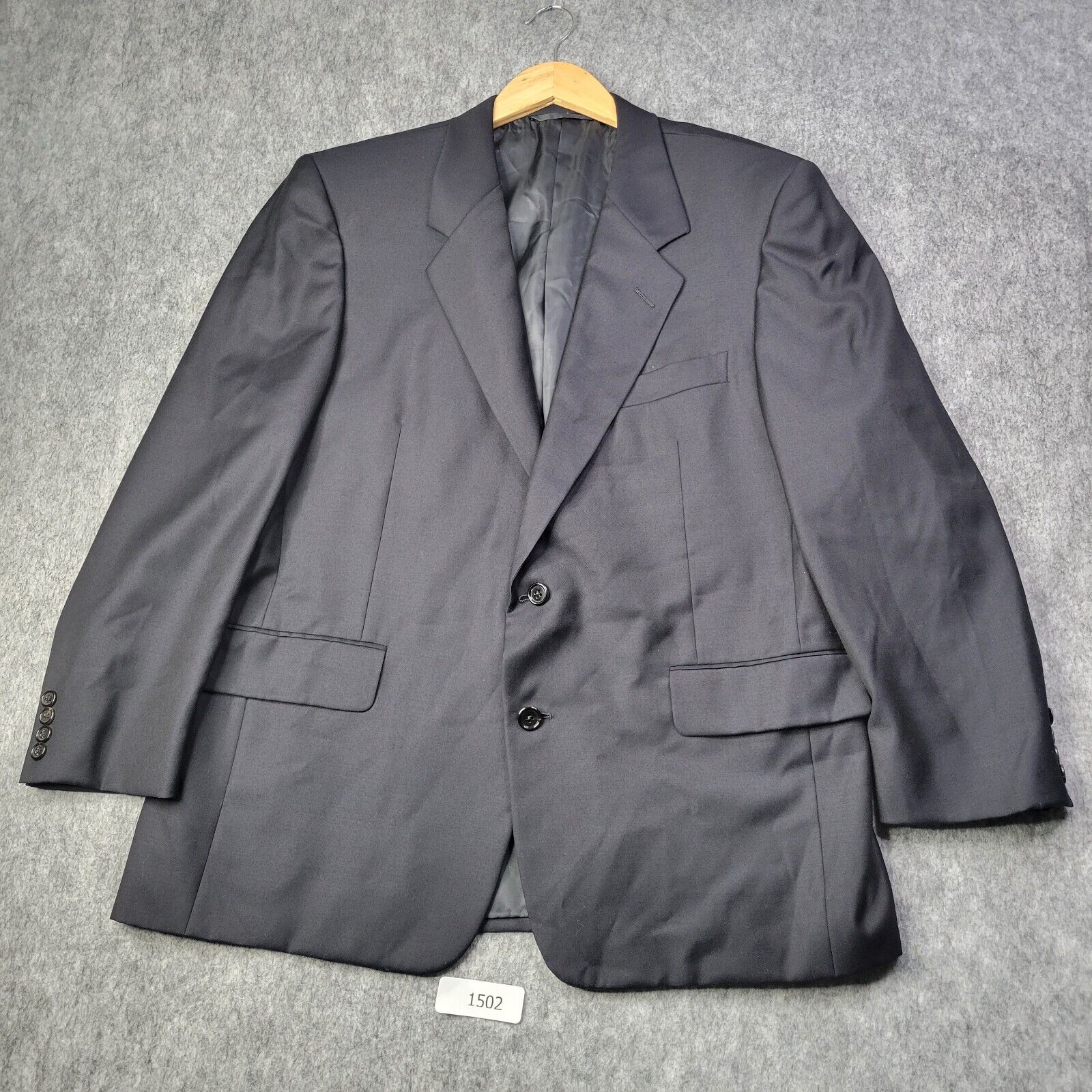 Hickey Freeman Bullock & Jones Blazer Sport Coat Wool Navy 42 R 2 Button