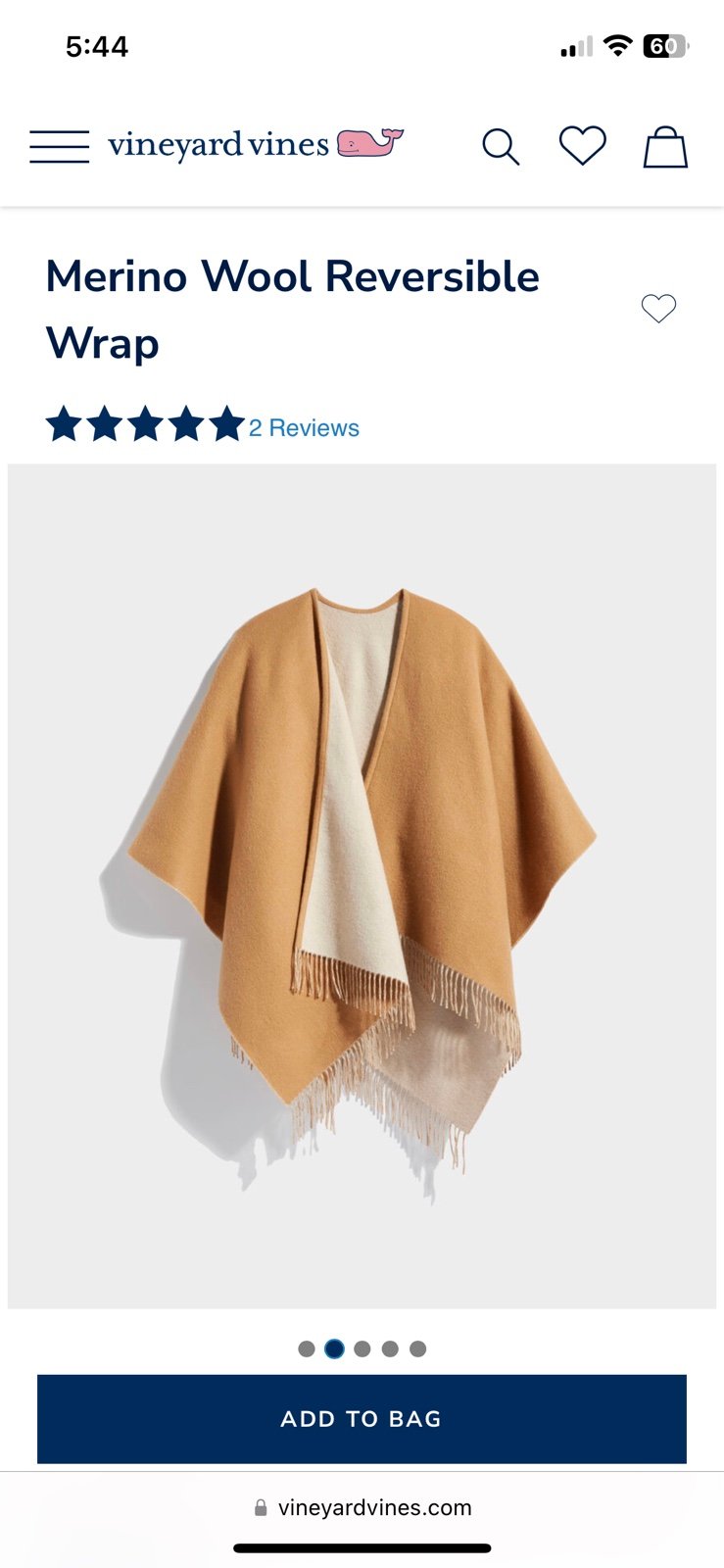 Vineyard Vines beige wrap
