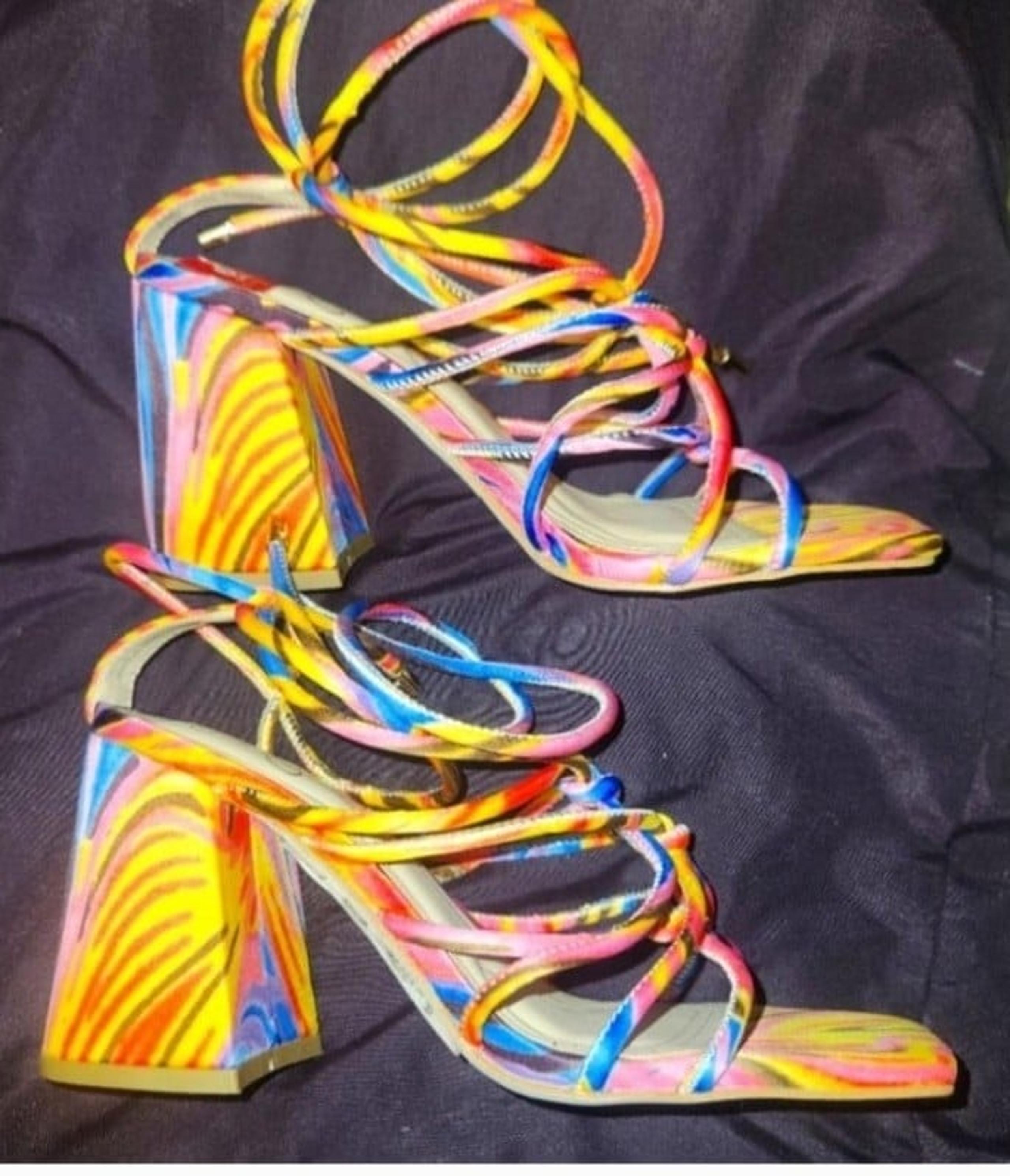 Jessica Simpson Womens Ozias Lace Up Heeled Sandal size 6M