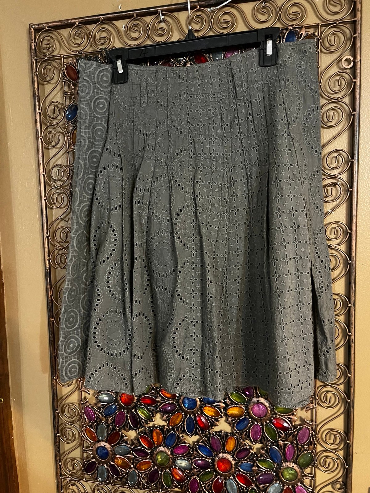 Johnny was vintage Olive green fall winter small skirt