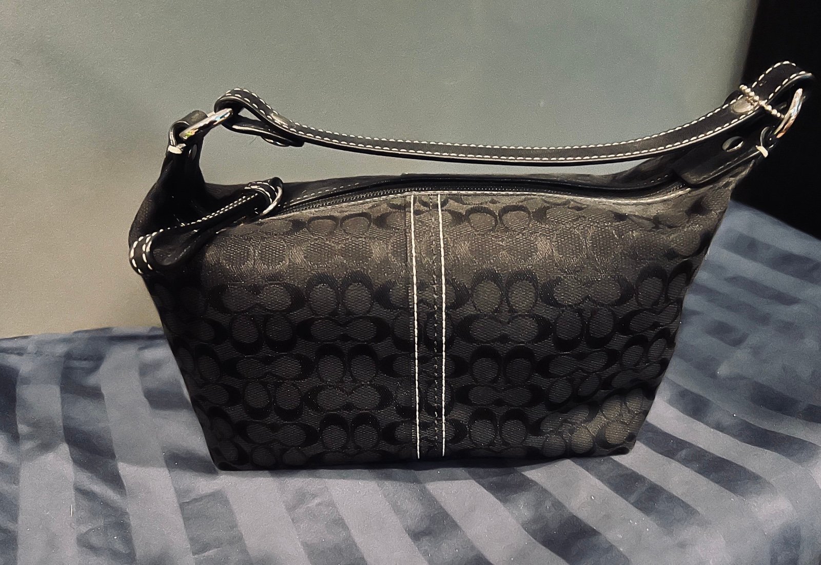 ‘COACH’ Black “C” Patterned Handbag