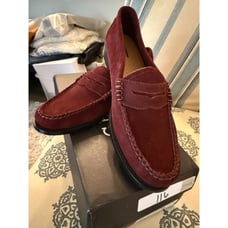 NIB G.H. Bass Whitney Hairy Suede Penny Loafers in Wine size 9