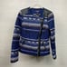 NWT Long Tall Sally Aztec Print Biker Jacket Women's 6 Blue Black Pockets Zipper