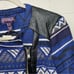 NWT Long Tall Sally Aztec Print Biker Jacket Women's 6 Blue Black Pockets Zipper