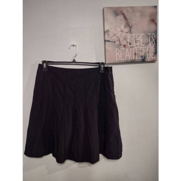 Athleta Wear About Skort 12 T Tall Black Pleated Skirt Shorts Tennis Golf Stretc
