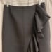 Ted Baker Oden Black Ruffle Detail Pencil Skirt