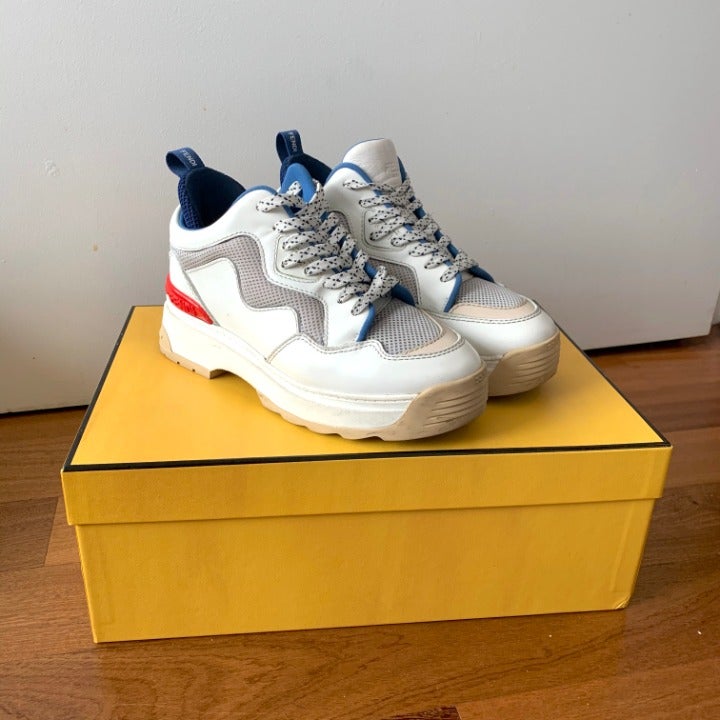 Fendi Colourblock Platform Sneakers US5.