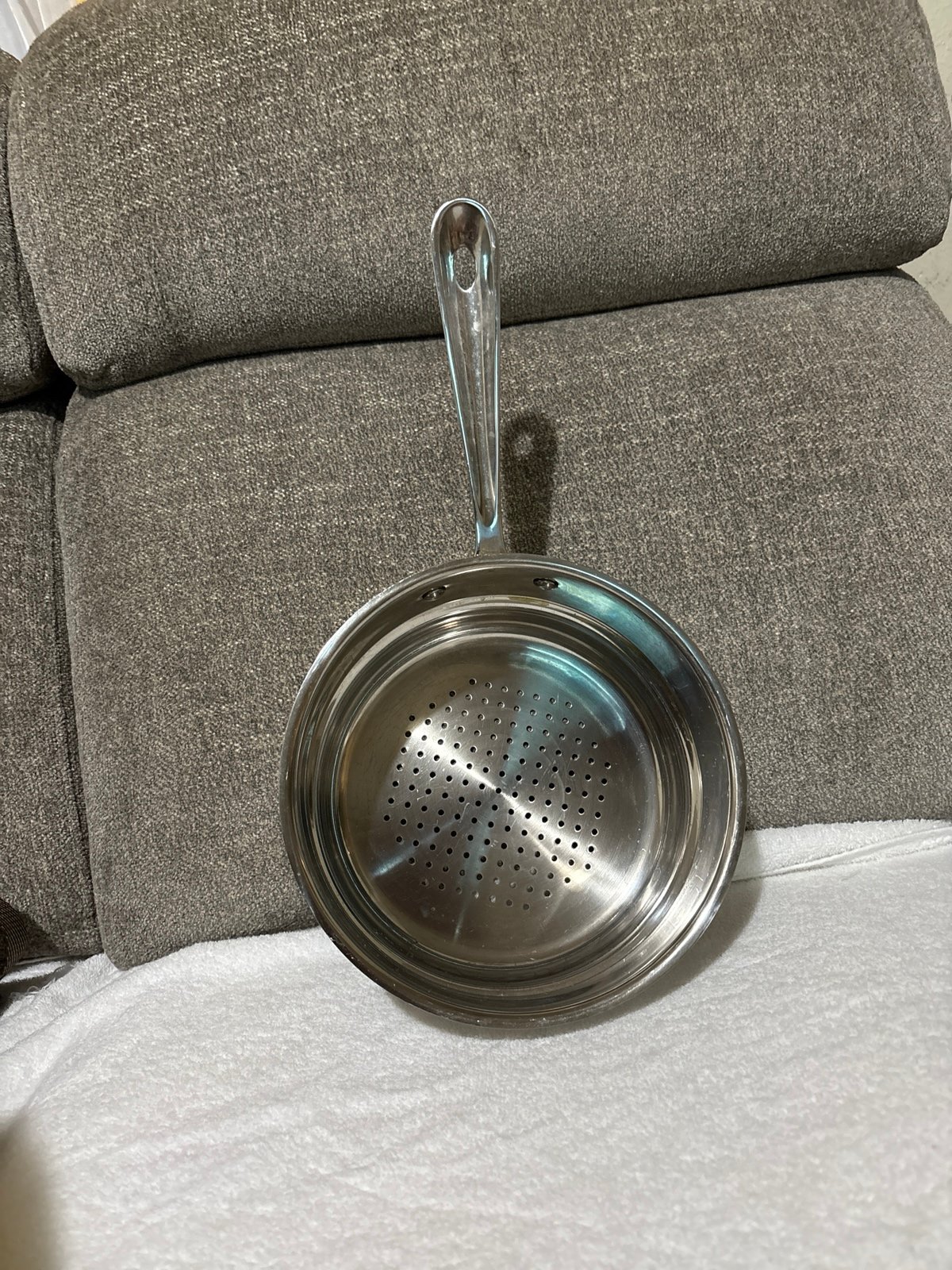 All-Clad Steamer Strainer Insert Fitted To 3 And 4 Quart Saucepans