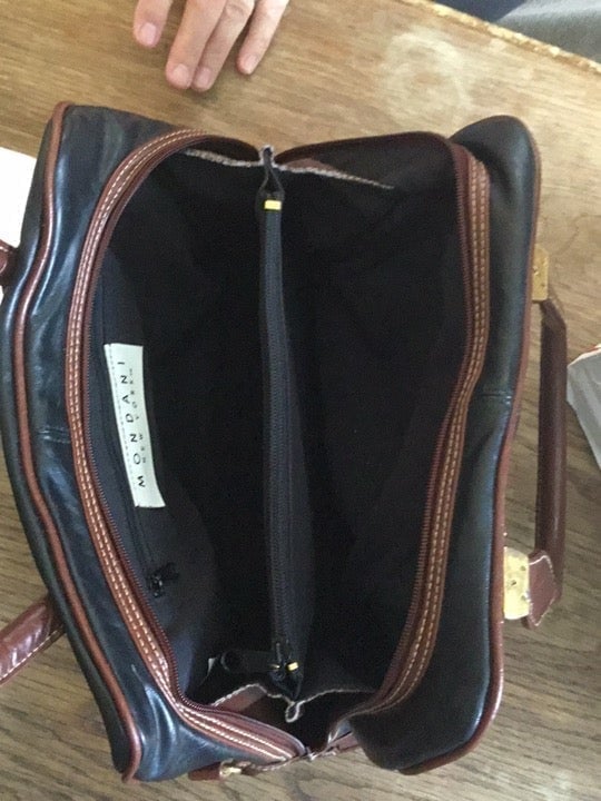 Mondani NY Black & Brown Leather Purse Women’s Statchel Bag