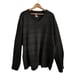 Pronto Uomo Sweater Black V-Neck Long Sleeve Multi Pattern Design Cotton XL