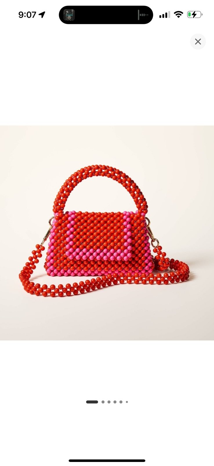 NWT ♠️ Kate Spade Target Colorblock Beaded Crossbody Red and Pink Mini Bag