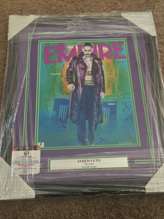 Jared Leto signed framed big photo The Joker Suicide Squad GA Coa DC