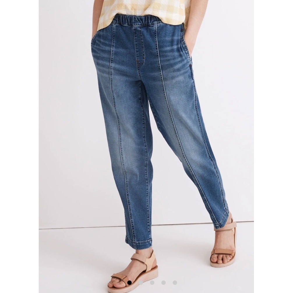 Madewell Women Pull-On Relaxed Jeans in Caville Was | Size Small