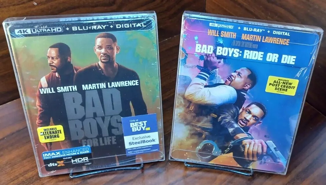 Bad Boys for Life + Bad Boys Ride or Die 4K Steelbooks (4K/Blu-ray)w/SLEEVES-NEW