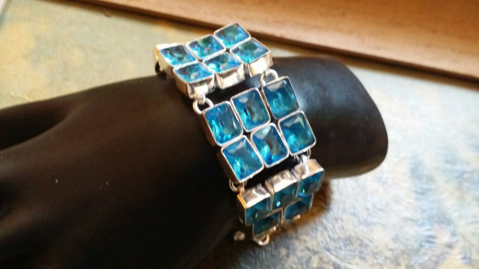 Apatite Gemstone Bracelet Sterling new