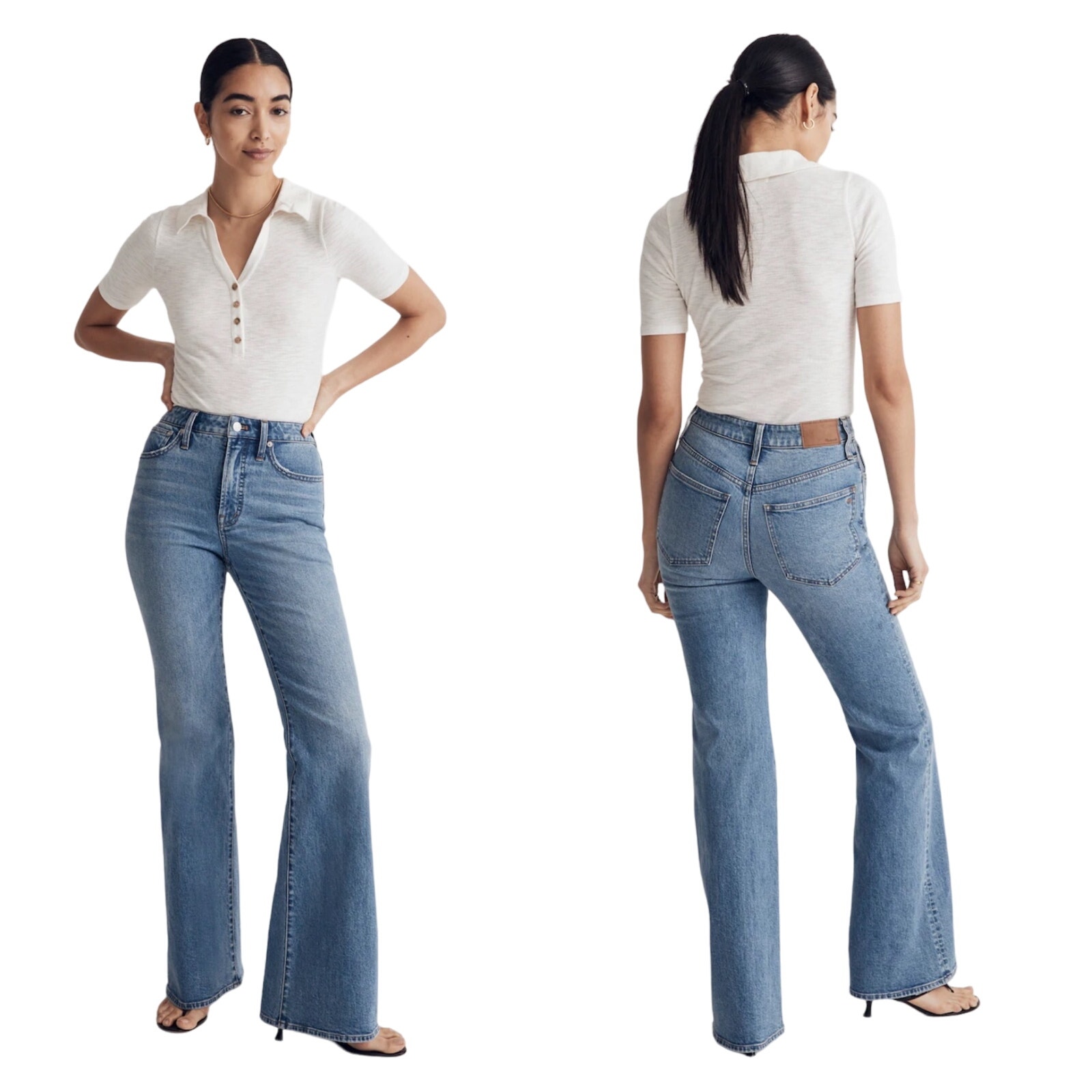 Madewell Blue Jeans The Perfect Vintage Flare Denim High Rise Medium Wash 27