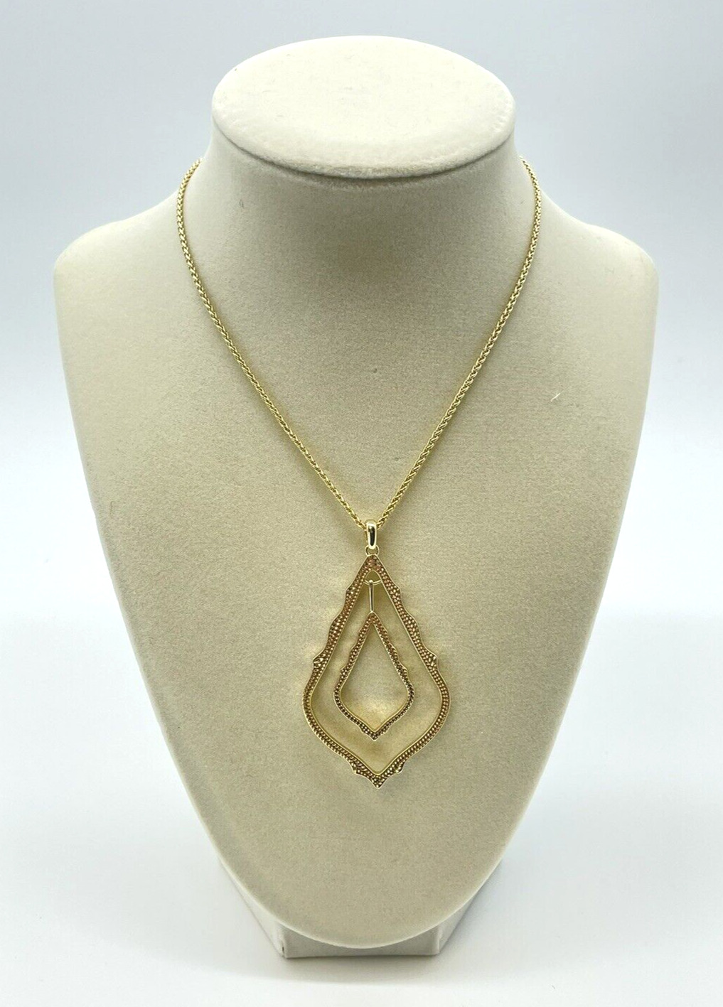 Kendra Scott Simon Gold Tone Adjustable Length Pendant Necklace NWT