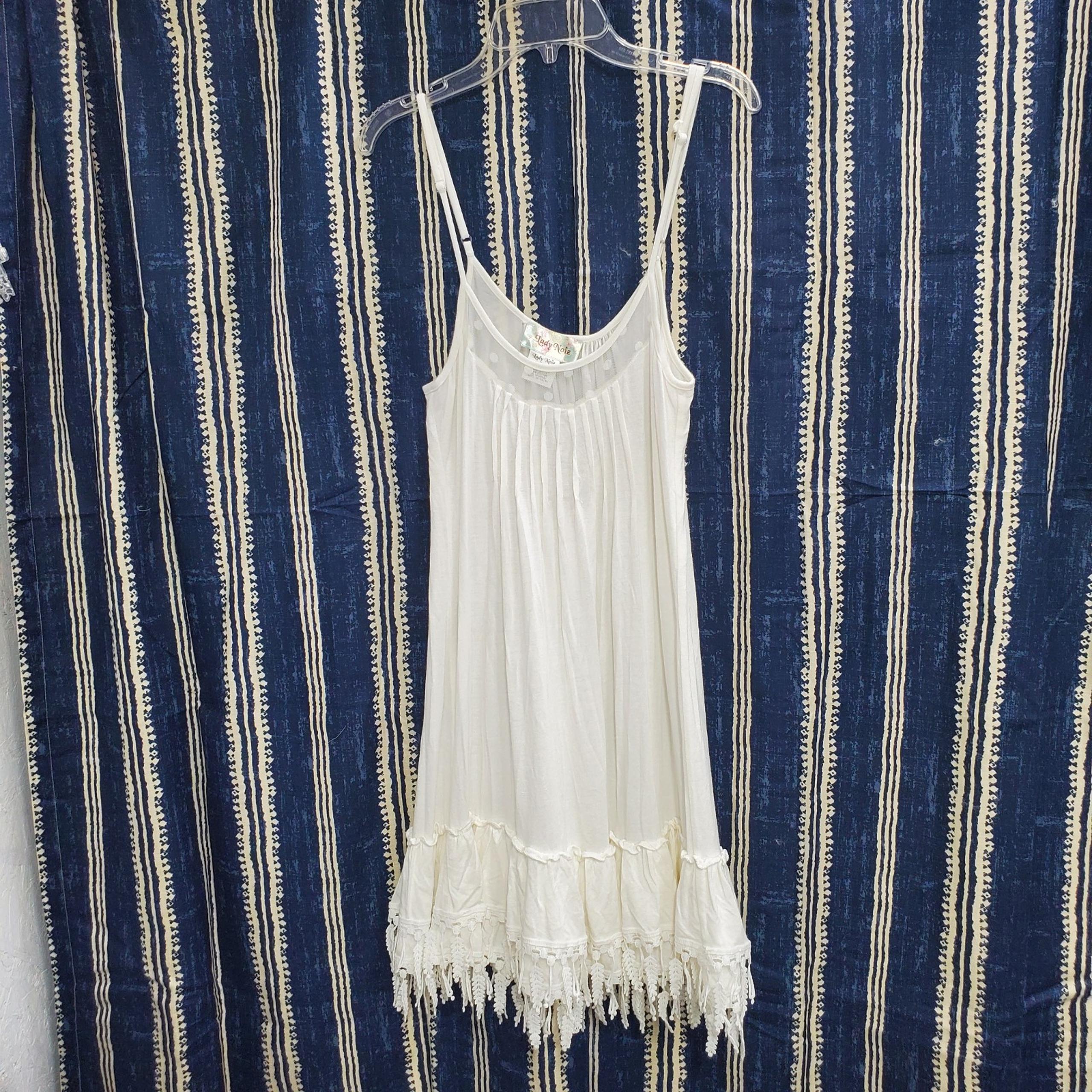 Lady Noiz Medium Dress Soft Sheer Lace Layered Boho Festival Fairy Slip
