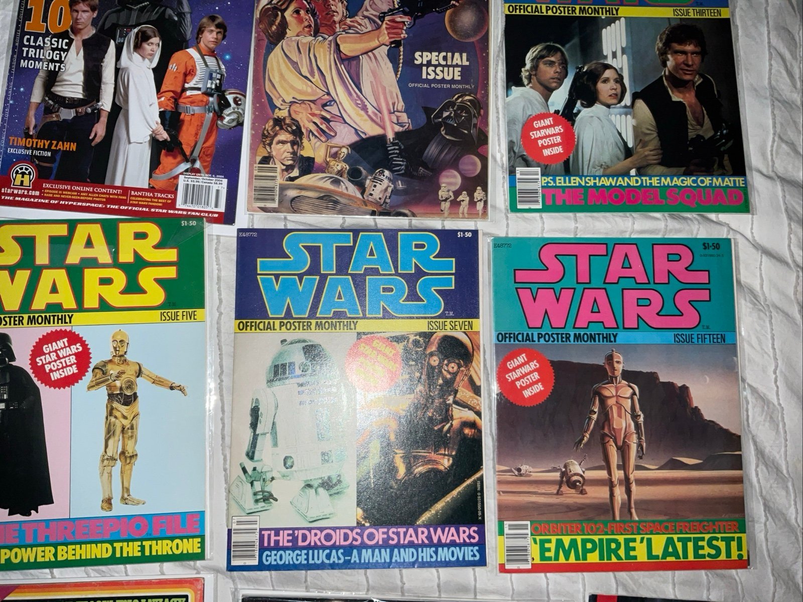 Star Wars Vintage Monthly Posters 1970’s Magazines Lot
