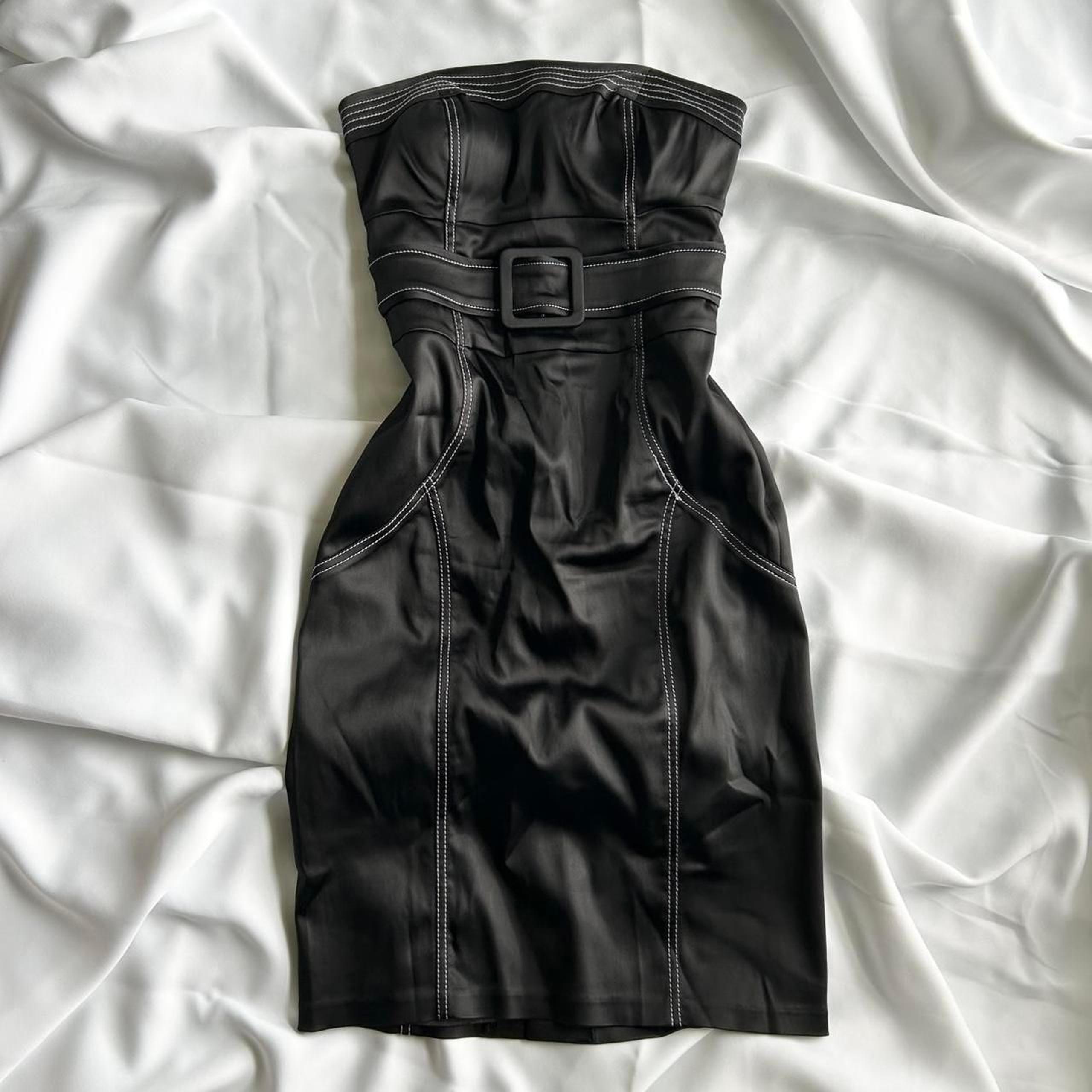 Arden B Strapless Belted Dress