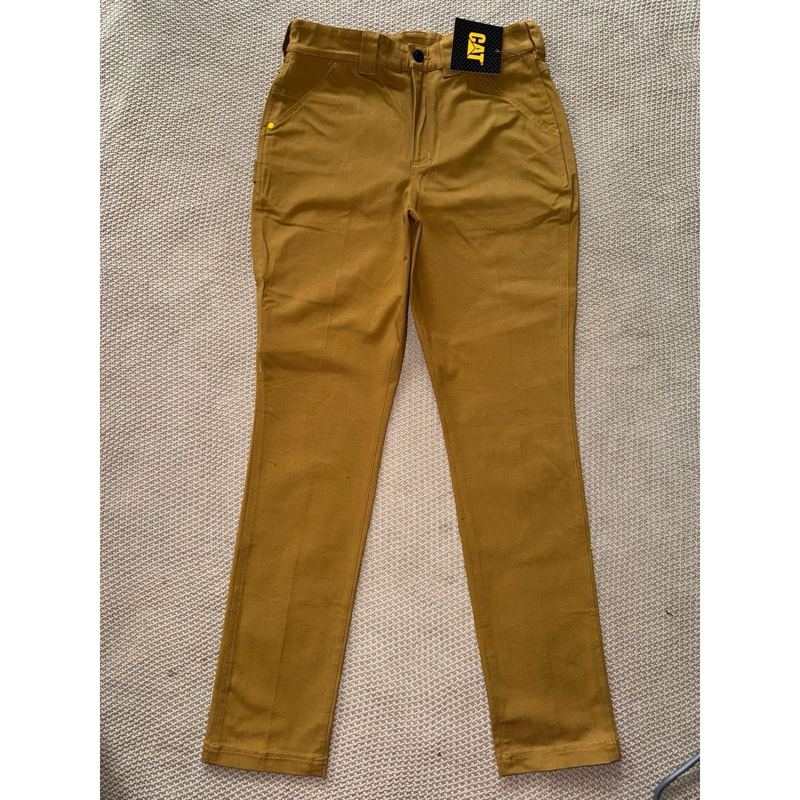 Caterpillar Women's Beige Utility Canvas Work Pants Sz 6 NWT