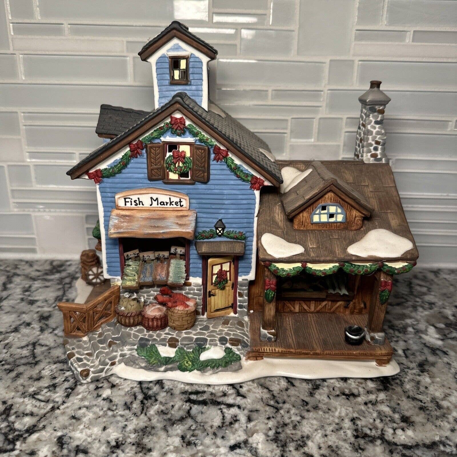 Harborside Village Limited Edition- Porcelain Fish Market House O'Well 2002.