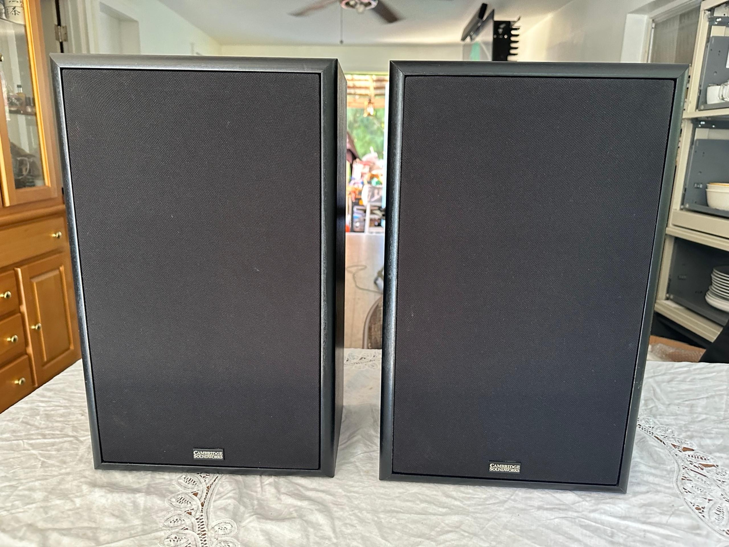 Cambridge Soundworks Model Six by Henry Kloss Black Wood Speakers